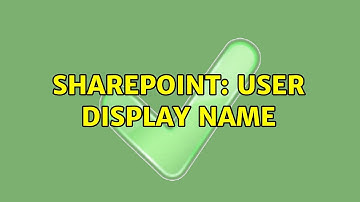 Sharepoint: User display name