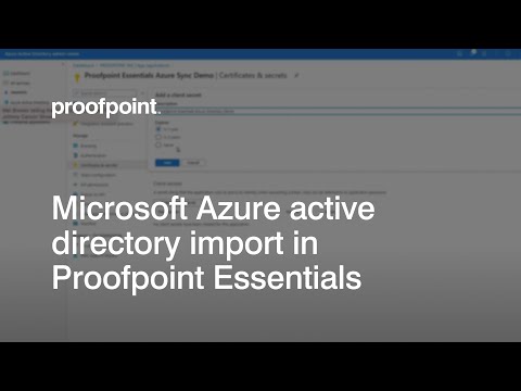 Microsoft Azure Active Directory Import in Proofpoint Essentials