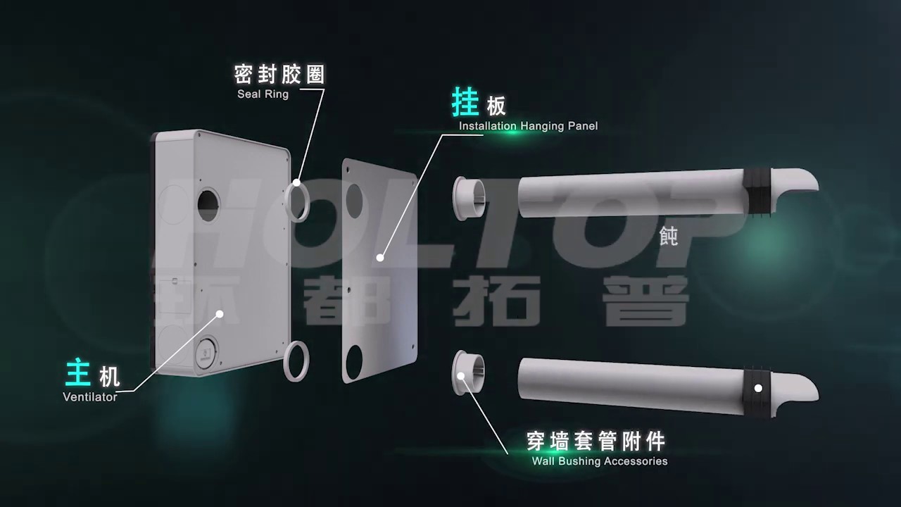 Installation Video for Holtop Wall Mounted Energy Recovery Ventilator
