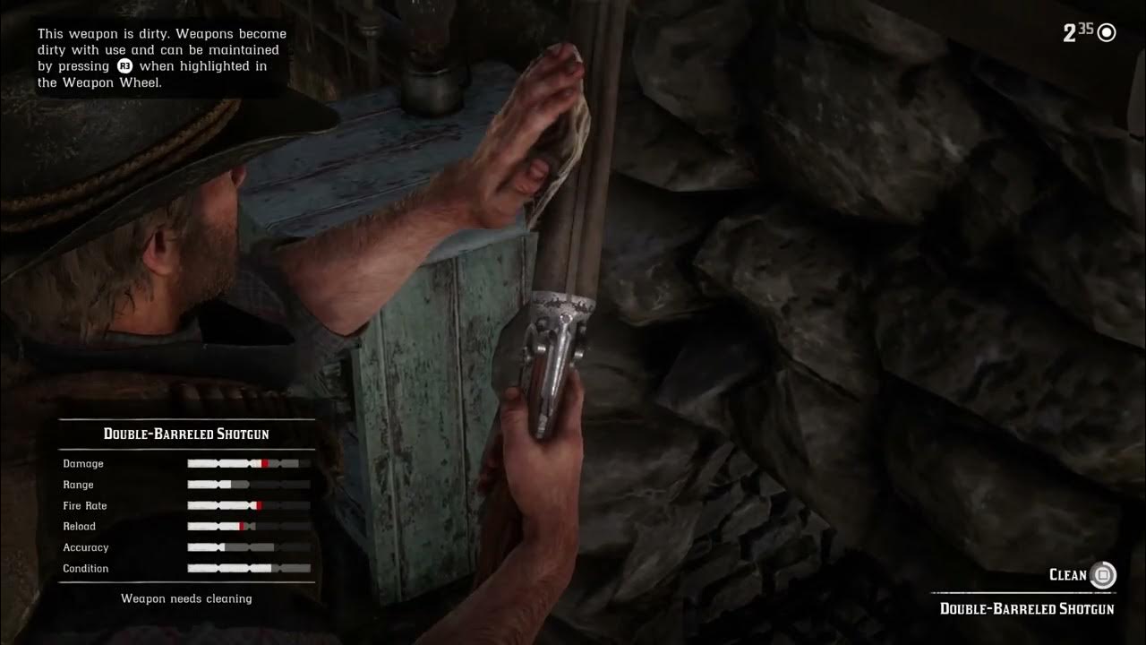 RDR2 Gun Cleaning Hints Before and After Social Call/Javier's Home