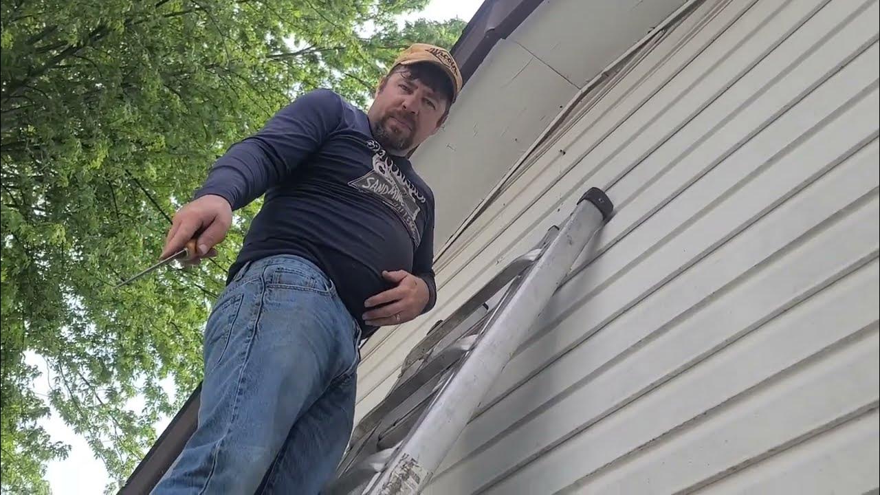 Installing attic gable vents to help cool house in summer YouTube