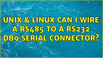 Unix & Linux: Can i wire a RS485 to a RS232 DB9 serial connector?