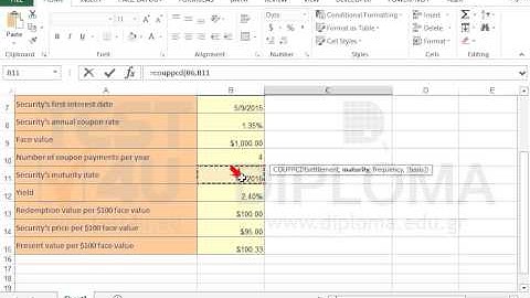 Use the COUPPCD function to calculate the number that represents the previous coupon date