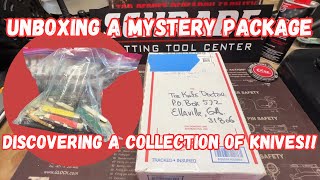 Unboxing a Mysterious Package: Discovering a Surprise Collection of Knives!