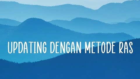 Updating Tabel IO dengan metode RAS