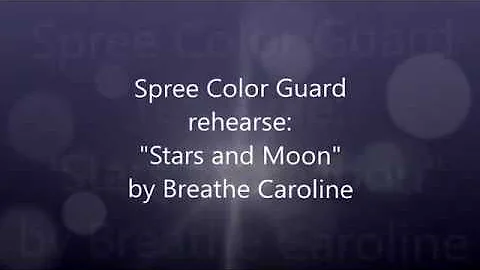 "Stars & Moon" Lyrical Flag Baton/Color Guard Flag...