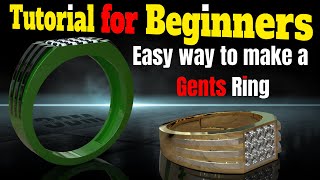 How to Make a Gents Ring | Basic Tutorial for Beginners | CAD Design Tutorial | 3DM Design World