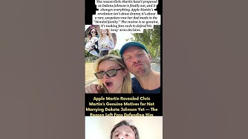 Apple Martin Breaks Silence — The Real Reason Chris Martin Hasn’t Married Dakota Johnson Yet!