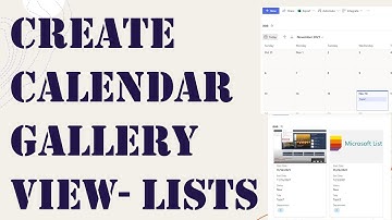 Did you know that you can create a Calendar Or Card /Gallery view  in SharePoint/ Microsoft list?