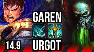 GAREN vs URGOT (TOP) | 11/0/12, 5k comeback, Legendary, Rank 10 Garen | KR Grandmaster | 14.9