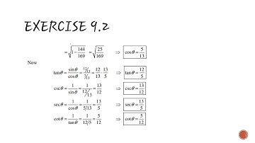 1st Year | Mathematics | Chapter 9 | Fundamentals of Trigonometry | Exercise 9.2