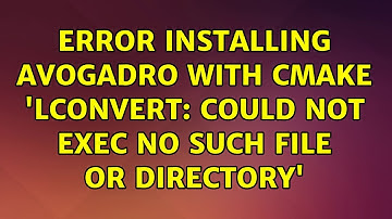 Ubuntu: Error installing avogadro with CMake 