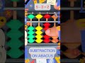 5 − 3 = 2 on the Abacus 🧮 | Subtraction on Abacus #kidslearning #mathoperation #learning #abacus