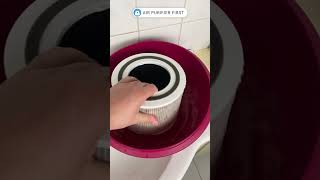 I washed a HEPA filter for a research Im working on. Never do THIS! #hepafilter #airpurifier