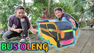 MEMBUAT BUS OLENG DARI KARDUS! | Mikael Family