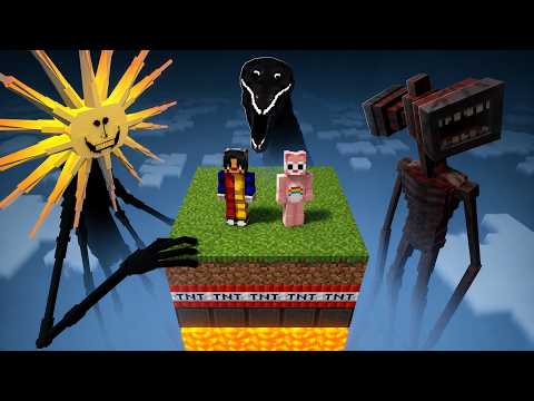 Minecraft TEK CHUNK’ta 100 GÜN Boyunca 100 Korku Moduna Karşı Hayatta Kaldım!
