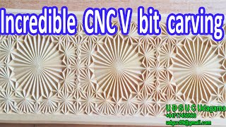 Incredible CNC  V bit carving | Most profitable CNC carving with V bit | cnc router with V bit | CNC screenshot 5