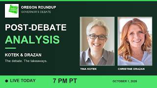 Kotek-Drazan post-debate live analysis w/ Jeff Eager