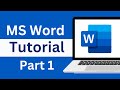 Ms word tutorial  part 1  tech pro advice