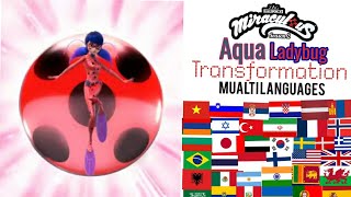 Miraculous Season 2  Aqua Ladybug Transformation  Mualti Languages