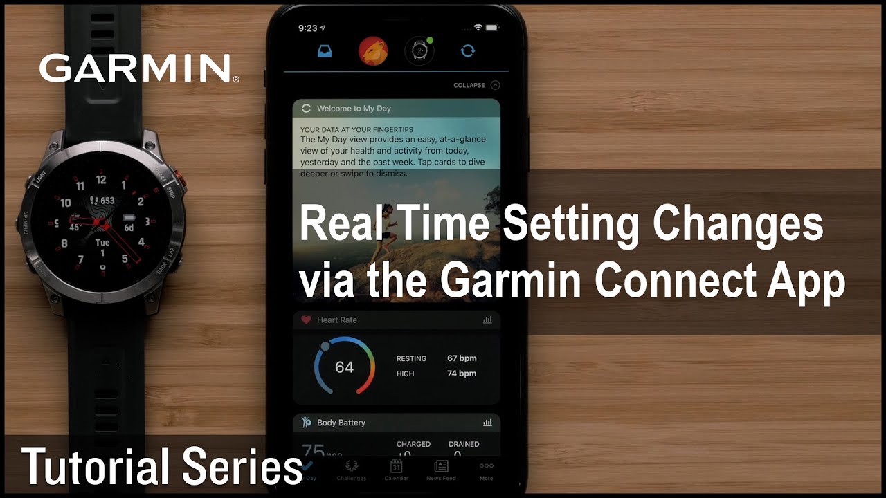 Tutorial - Real Time Setting Changes Via The Garmin Connect App - Youtube