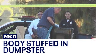 Woman's body found stuffed in trash can