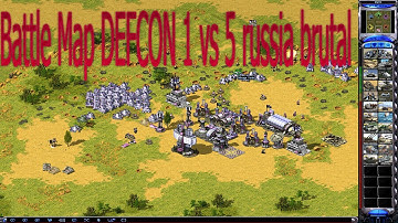 Red alert 2 Battlezone Battle Map DEFCON 1 vs 5 russia brutal Enemy