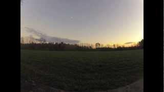 Moonrise and Sunset - Glenville (NY) - 22 October 2012