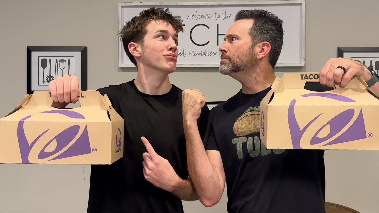 TACO BELL EATING CONTEST: Bryce vs Dad After 7 Years 🌮🌮