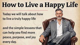 How to Live a Happy Life - Secrets of Happy Life  Graded Reader  Improve Your English ✅️