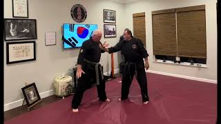 Gold Belt Self Defense Skills - Frontal Grabs Single and Double Hands.