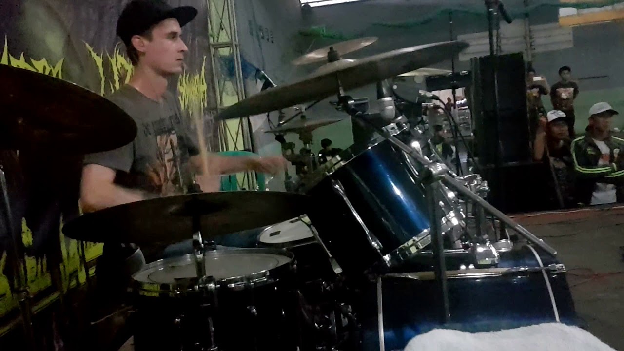 Posthumous Blasphemer - Drowning In Brutality (drumcam live at "Revolusi Metalhead")