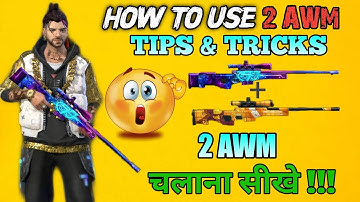How To Use 2 AWM With Biometric Scope | 2 AWM New Trick to Kill Full Squad | Free Fire Tips & Tricks