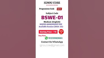 BSWE 01 Solved Assignment PDF 2024-25 in English, BSW program BSWE-01 Solved assignments