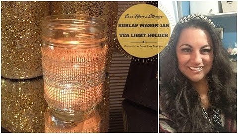 Weekender DIY: Burlap Mason Jar Tea Light Holder