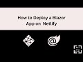 How to Deploy a Blazor App on Netlify - Demo