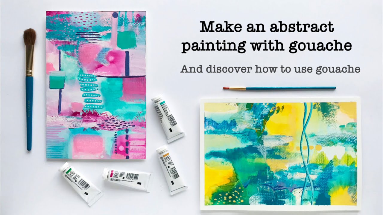 Make an abstract painting with gouache class trailer - gouache tutorial ...