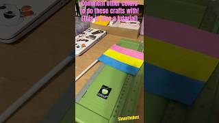 Let’s craft! #diy #markers #kandi #simonthebest #flag #pink #yellow #blue #beads #paper #dumplings