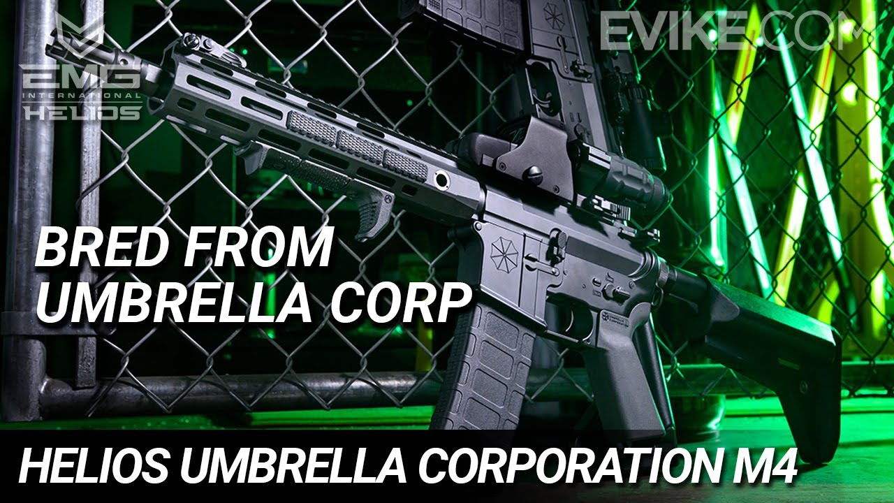 umbrella corps รีวิว  Update New  Bred From Umbrella Corp. - Helios Umbrella Corporation Weapons Research Group M4 AEG- Airsoft Review