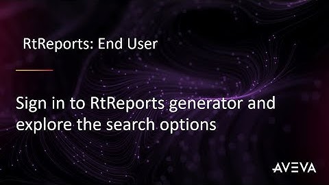 RtReports End User - Sign in to RtReports generator and explore the search options