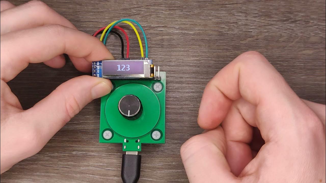 Capacitive absolute encoder demo oled display - YouTube