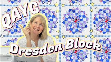 Quilt As You Go DRESDEN PLATE BLOCK: Quick, Easy & Perfect For Scraps + Beginners!