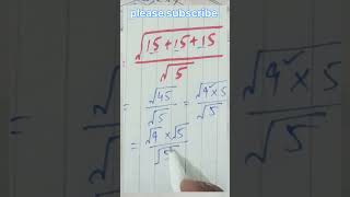 🧠 Viral Math Challenge 😱 √(15×15×15) ÷ √5 | Can You Solve It? 🇺🇸🔥#usa #maths #algebratips #puzzle