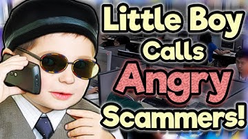 Little Boy Calls Angry Scammers! (Fake Microsoft Tech Support and IRS) - #5