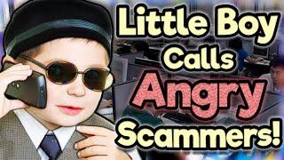 Little Boy Calls Angry Scammers! (Fake Microsoft Tech Support and IRS) - #5