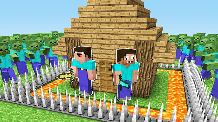 NOOB AND PRO BUILT A ZOMBIE-PROOF HOUSE IN MINECRAFT! NOOB AND TROLLING TRAP IN MINECRAFT