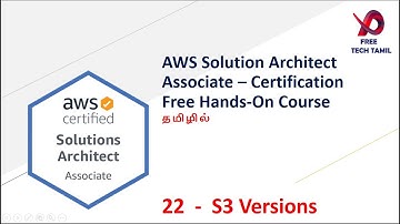 22 - AWS S3 Versioning in Tamil | S3 Versioning  | AWS Tamil | AWS in Tamil
