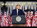 President Donald Trump accepts the Republican nomination for President at the 2020 RNC