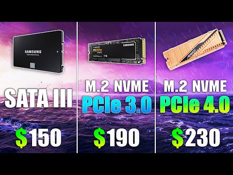 SSD NVMe PCIe 4.0 vs SSD NVMe PCIe 3.0 vs SSD SATA III Loading Windows and Games