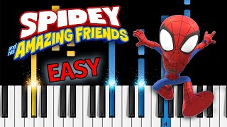 Miniatura de vídeo de "Marvel's Spidey and His Amazing Friends - Theme Song - EASY Piano Tutorial"